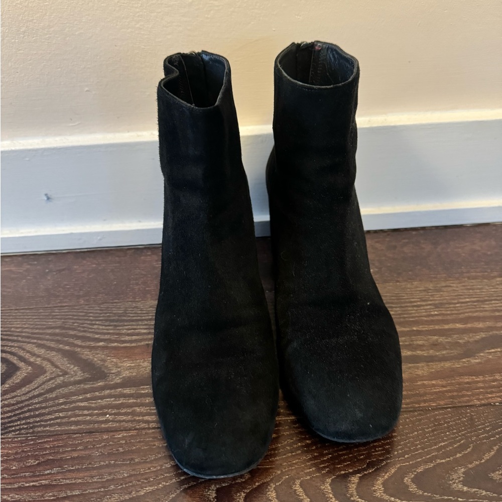 Stuart Weitzman Black Suede Ankle Boots